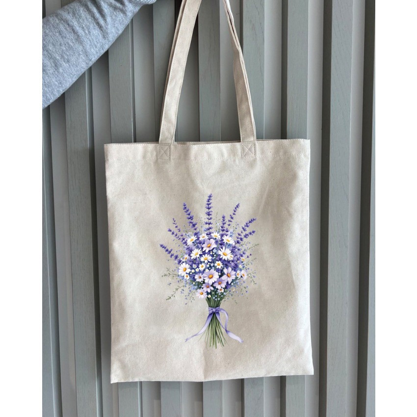 Екошопер BookOpt BK 4105 Лавандовий букет бежевий Киев - изображение 7