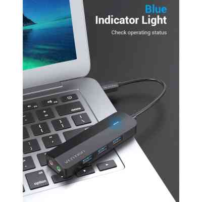 Концентратор Vention USB 3.0 to 3хUSB 3.0/2хTRS Audio/USB Micro 1.0m (CHIBF) Вінниця