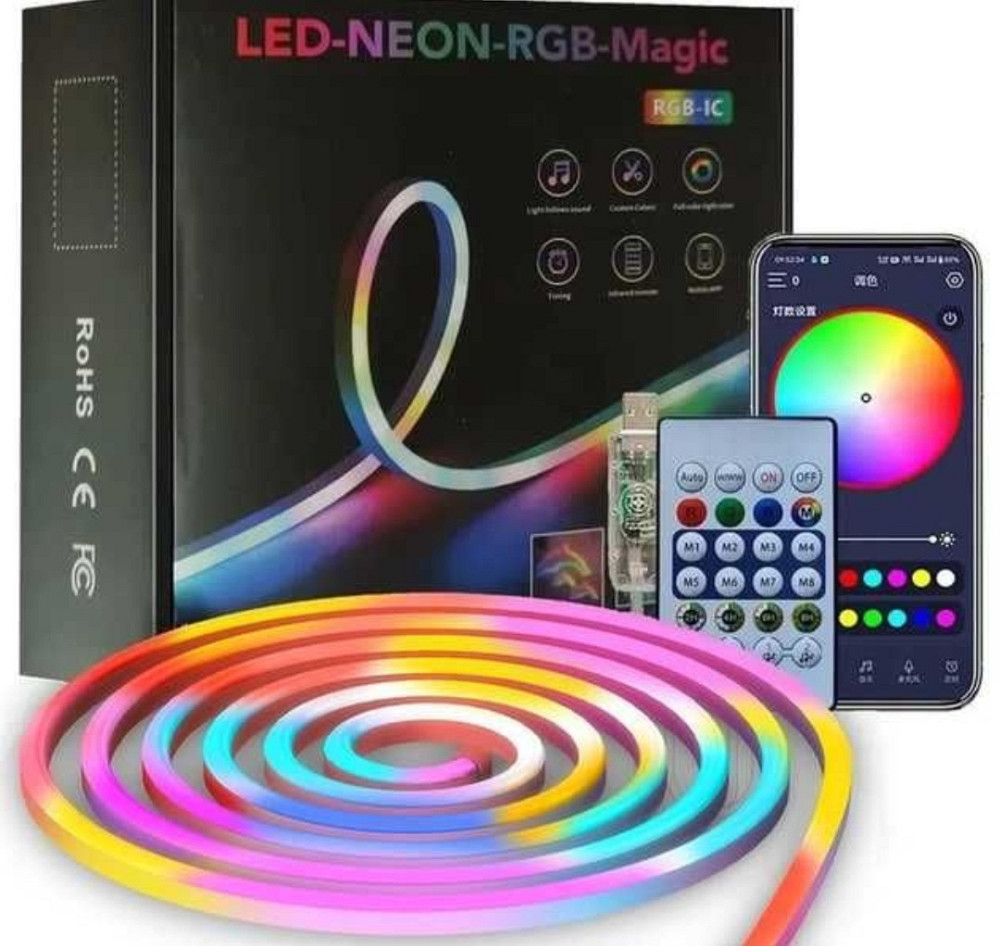 Гибкая LED RGB-лента 5 м с пультом и USB-питанием и Bluetooth. Харьков - изображение 6