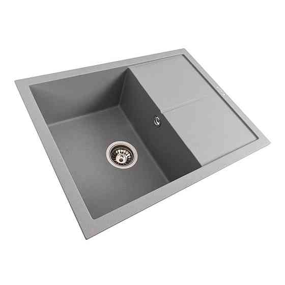 Кухонна мийка гранітна VALESO 6550 CRIPTA (сірий металік) Коломыя