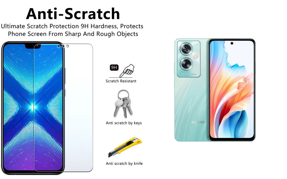 Защитное стекло NeoGlass для Oppo A2 – ультрапрозрачное и устойчивое Киев - изображение 1