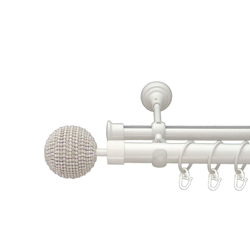 Карниз Orvit Карера металевий дворядний опозитний гладка \ профільна труба кільце металеве Арктіс 25\19 мм 240 Львов - изображение 1