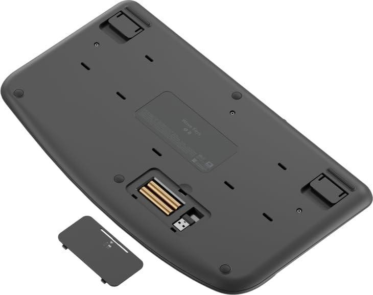 Ергономічна бездротова клавіатура Logitech з Bluetooth, підставкою для зап’ясть, хвилястою формою клавіш, AZERTY графітова Київ - фото 4