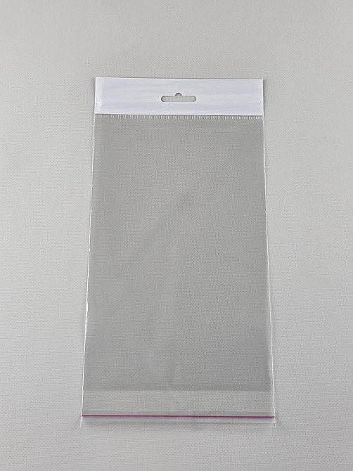 Пакеты полипропиленовые с еврослотом клапаном и липкой лентой 14*22+3\25мк +скотч(+еврослот3,5) (1000 шт) Харьков - изображение 1