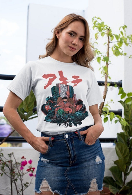 Футболка аниме Акира Аниме Ретро Нео оверсайз (S/M/L) Черний AnimeJ0430 Днепр - изображение 2