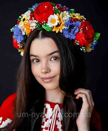 Ободок обруч з квітами 