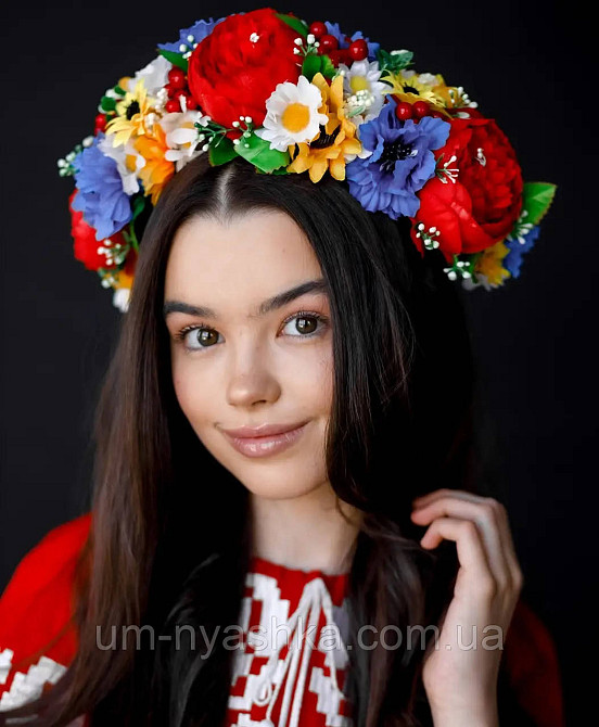 Ободок обруч з квітами 