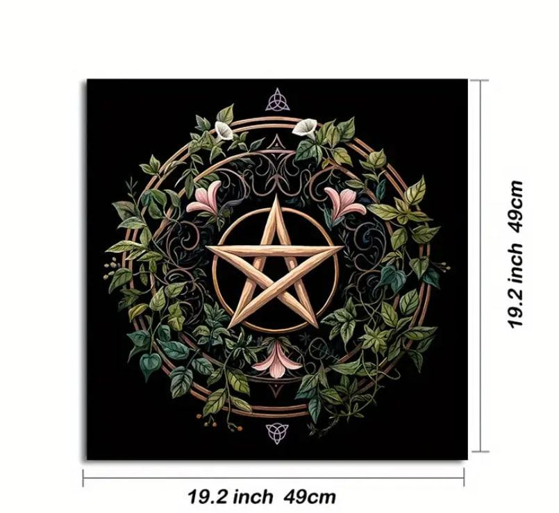 Алтарная скатерть для карт Таро и Рун. Скатерть для гадания 49*49 см. 