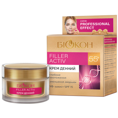 Крем для обличчя Біокон Professional Effect Filler Activ 55+ Денний 50 мл (4820160037342) Вінниця - фото 1