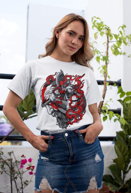 Футболка для хлопчика з аніме принтом Кратос Год Вар Гхост оверсайз (зріст від 165 до 180) Чорний AnimeJ0412m Дніпро - фото 4