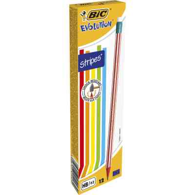 Карандаш графитный Bic Evolution Stripes HB, с ластиком (bc8960342) Винница