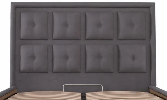 Кровать Windsor VIP 140 х 200 см Мисти Dark Grey С дополнительной металлической цельносварной рамой Темно-серый Киев