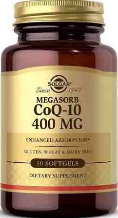 Коензим Q10 Solgar Megasorb CoQ-10 400 мг 30 гел капс Київ
