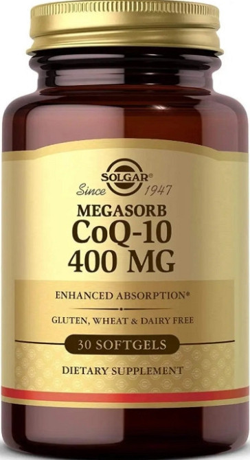 Коензим Q10 Solgar Megasorb CoQ-10 400 мг 30 гел капс Київ - фото 1