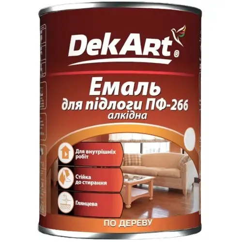 Емаль алкідна DEKART ПФ-266 червоно-коричневий 2,8 кг Киев