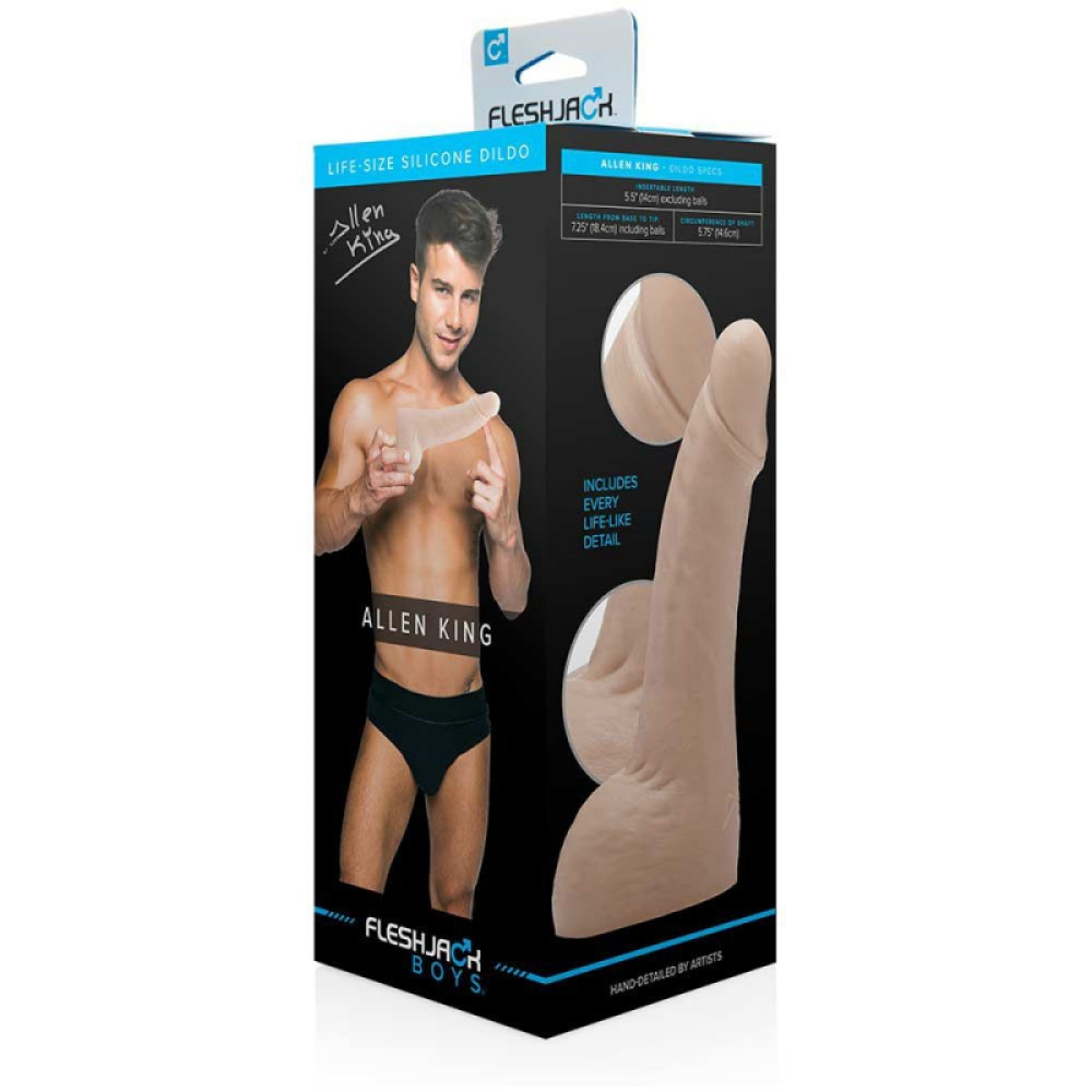 Фаллоимитатор с мошонкой реалистичный Fleshjack Boys ALLEN KING DILDO, телесный, 18 см х 4,5 см Sex Aura Киев - изображение 10