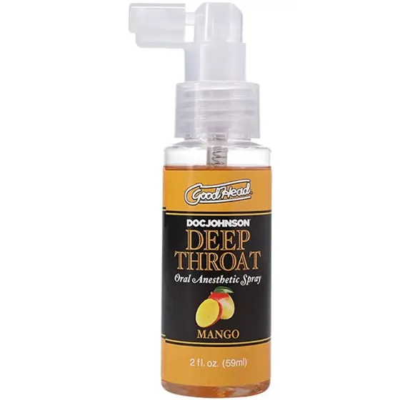 Спрей для мінету Doc Johnson GoodHead DeepThroat Spray - Mango 59 мл для глибокого мінету Львів