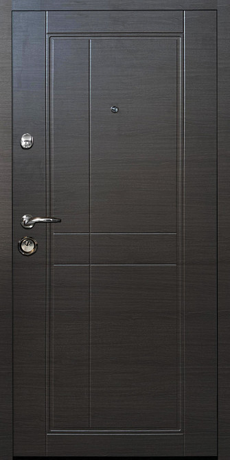 Двери квартирные, серия ЭКОНОМ модель ЭКО-2 каштан/модрида белая Киев - изображение 1