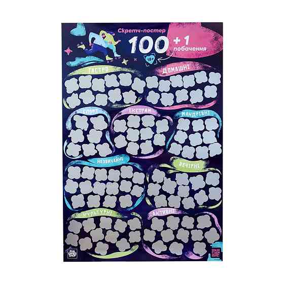 Скретч постер "100+1 побачення" FGS65 українською мовою Вінниця