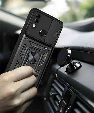 Samsung A37 A375 A376 Чехол противоударный Шторка (черный) Одесса