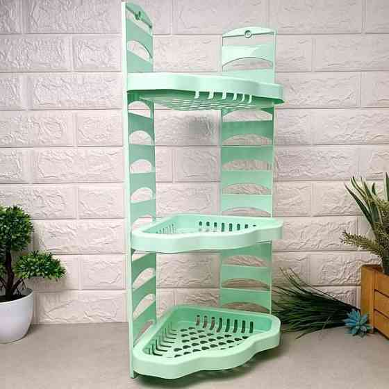 Полка для ванной угловая пластиковая №1 (цвета в ассортименте) Харьков