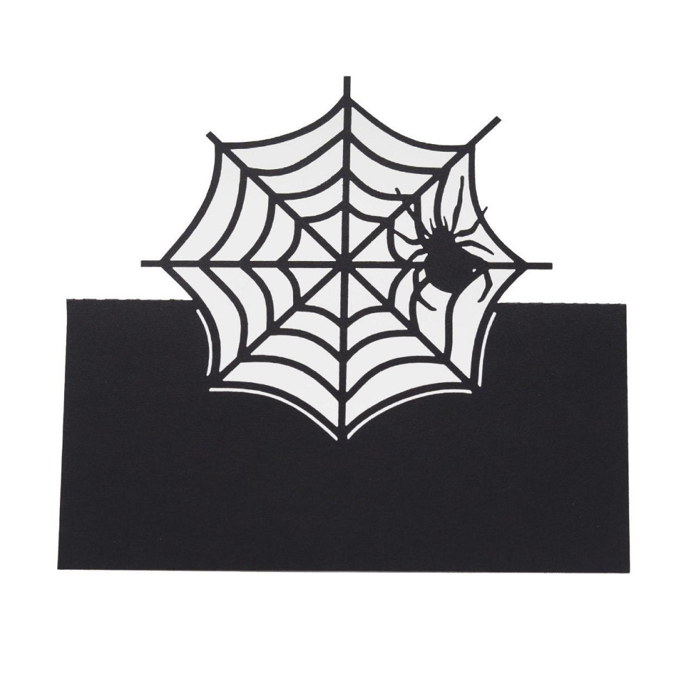Декор на Хелловін розсадкові картки Павутина з павуком для оформлення святкового столу Київ - фото 5