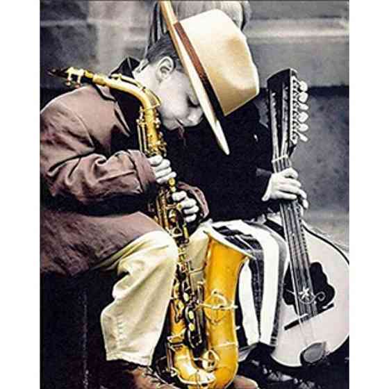 Алмазна мозаїка "Музикант з дитинства" HEG86036 30х40 см Вінниця