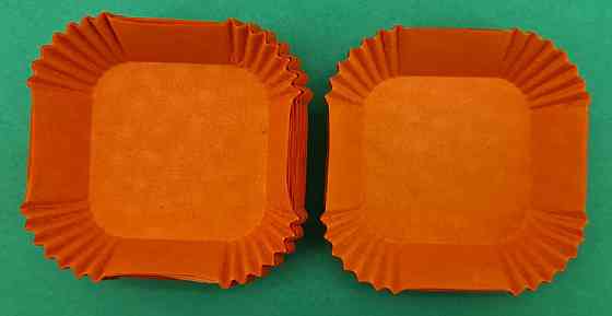 Тартолетка для кексів"Квадратна помаранчева"(58,5*58,5*21,5) (100шт)/К-58,5/ (1 уп.) Харків