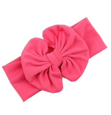 Широкая детская повязка розовая - ширина резинки 5см, окружность 40-54см, цветок 12см Киев - изображение 1
