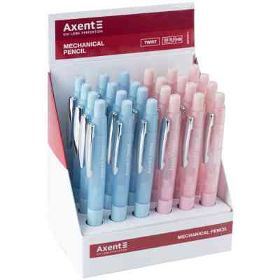 Олівець механічний Axent Twist вбудований ластик 0,5 мм, НВ (AMP9028-A) Вінниця
