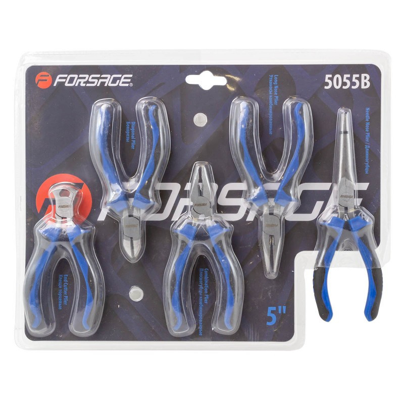 Набір шарнірно-губцевого інструменту міні 5пр. 5''-125мм Forsage F-5055B Одеса - фото 2