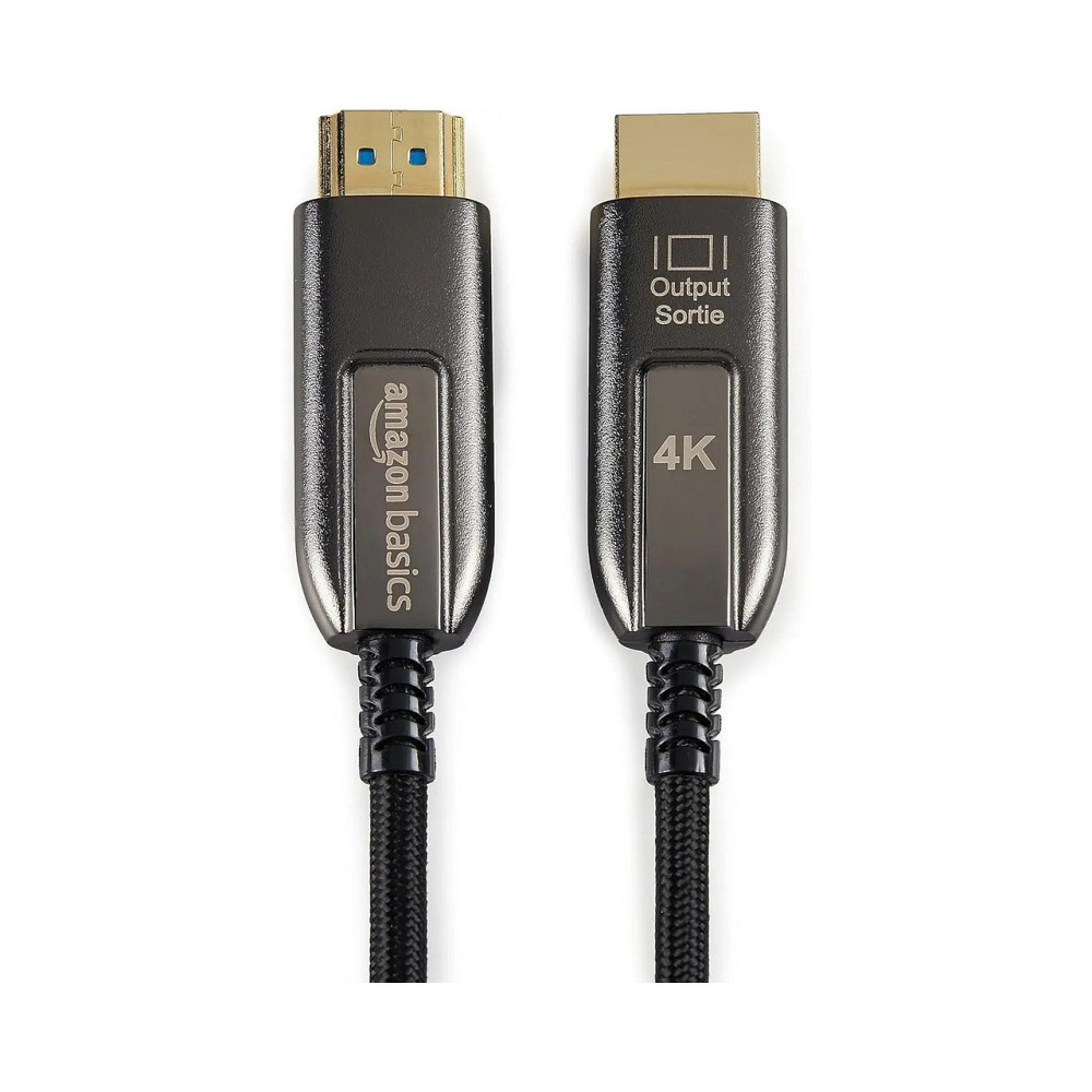 Кабель HDMI шнур волоконно-оптичний плетений 10 м 4K 60 Гц 18 Гбіт/с Ethernet ARC чорний сумісний з телевізором і приставкою Київ - фото 2
