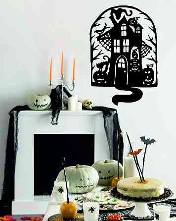 Декоративне настінне Панно «Замок», Декор на стіну 90*61 см, Чорний Київ