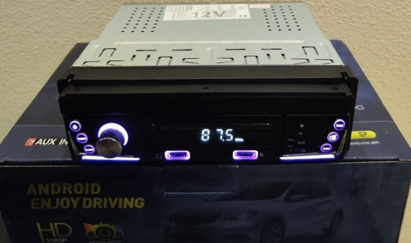 Автомагнітола 1Din 7" з CarPlay та Android Auto з висувним екраном. Харків - фото 4