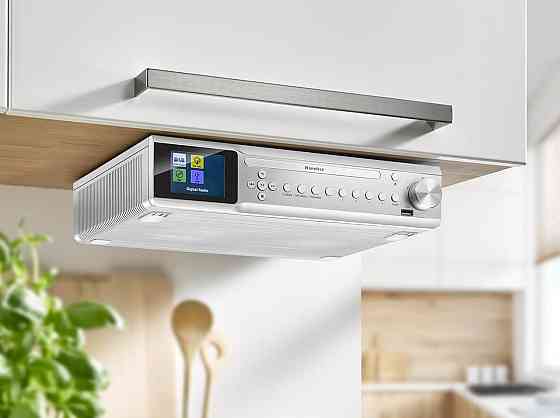 Радіо Karcher RA 2060D-S сріблясте DAB+ FM Bluetooth CD MP3 USB 30 станцій будильник таймер 2.4" дисплей кухонна радіо з Київ