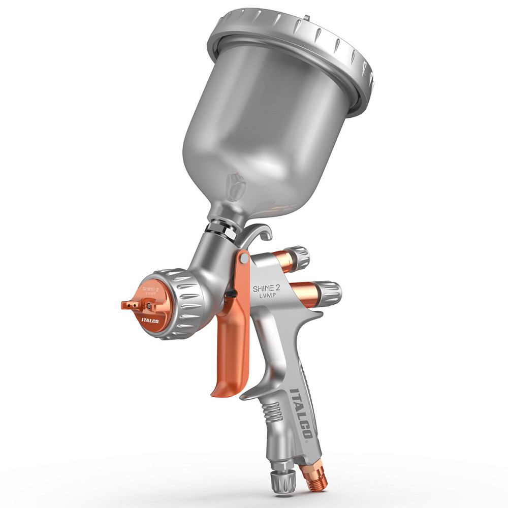 Пістолет фарбувальний пневматичний LVMP верх.пласт.бачок 600мл, форсунка-1,4мм  ITALCO SHINE-2-1.4LM Одеса - фото 1