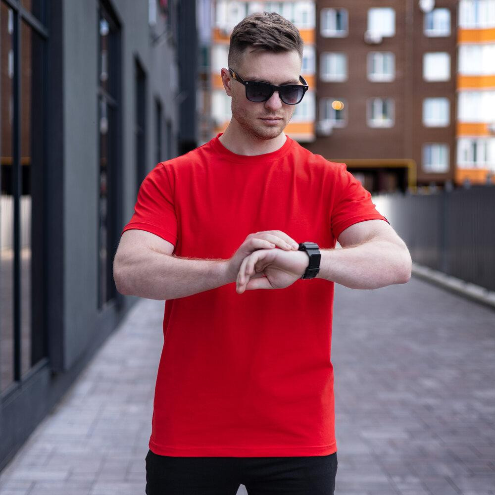 Чоловіча футболка бавовняна Pobedov Peremoga червона Київ - фото 2