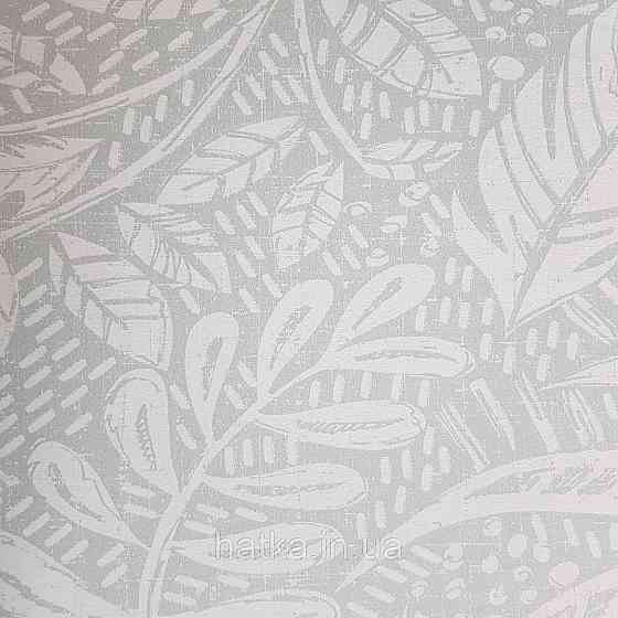 Обои флизелиновые эко Rasch Salisbury 0.53х10 листья папоротника пальмы монстеры крупные серые Киев