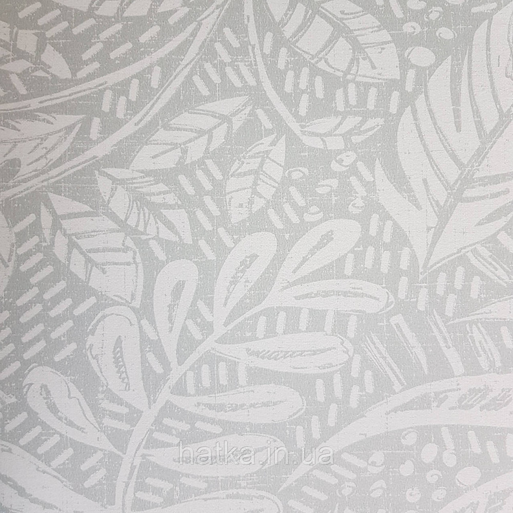 Обои флизелиновые эко Rasch Salisbury 0.53х10 листья папоротника пальмы монстеры крупные серые Киев - изображение 3