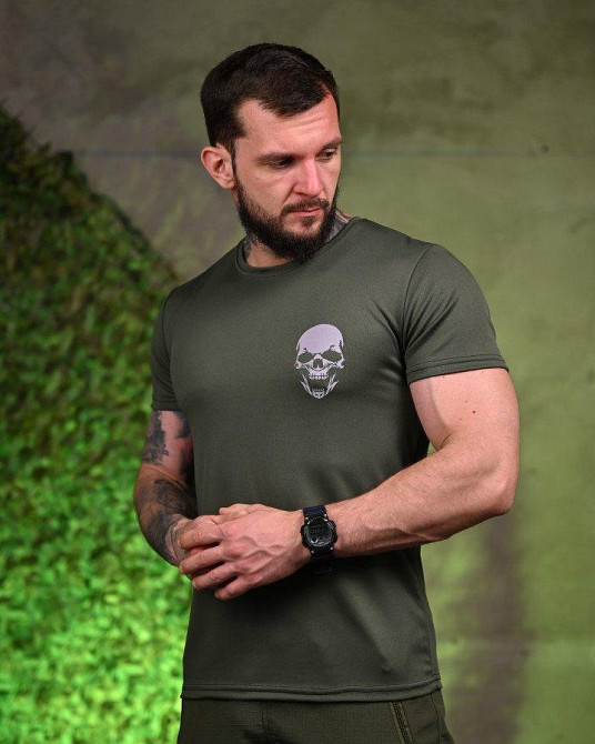 Тактическая потоотводящая футболка Не для слабких oliva ПП7711 Одесса - изображение 8