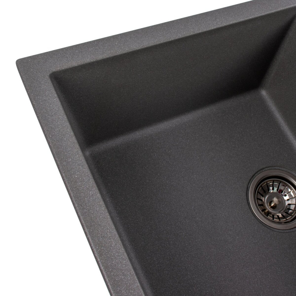 PLATINUM Гранітна мийка для кухні Platinum 7950 Selena матова Сірий мусон Київ - фото 5