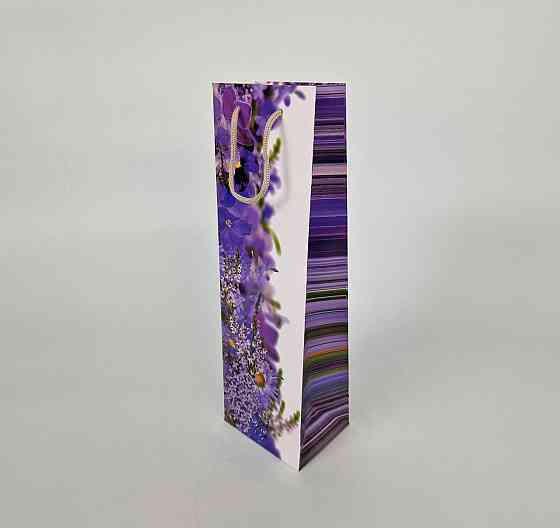 Пакет бумажный подарочный под бутылку  12/9/36(артBUT-17) (12 шт) Харьков