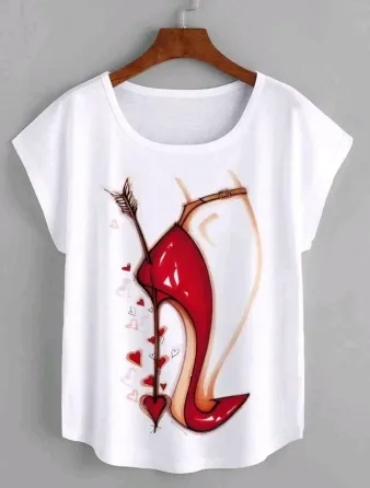 Футболка женская с принтом 44 Белая 2634325542 Днепр