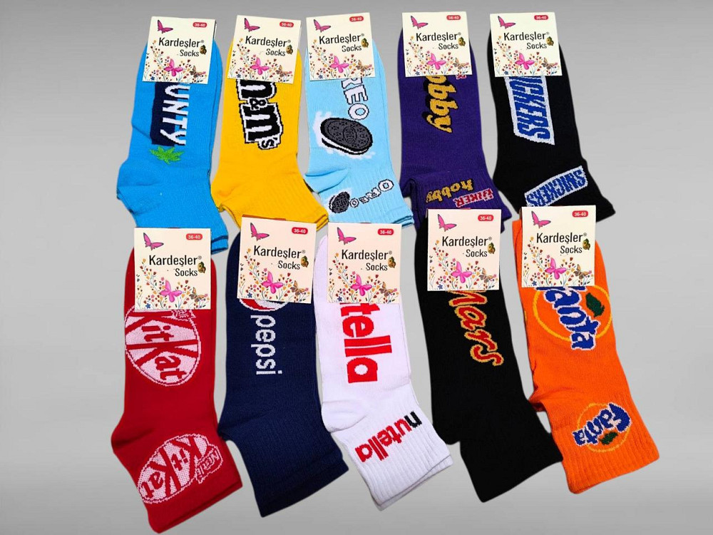 Прикольні шкарпетки в наборі з 10шт. Kardesler Socks. Розмір 36-40 Київ - фото 1