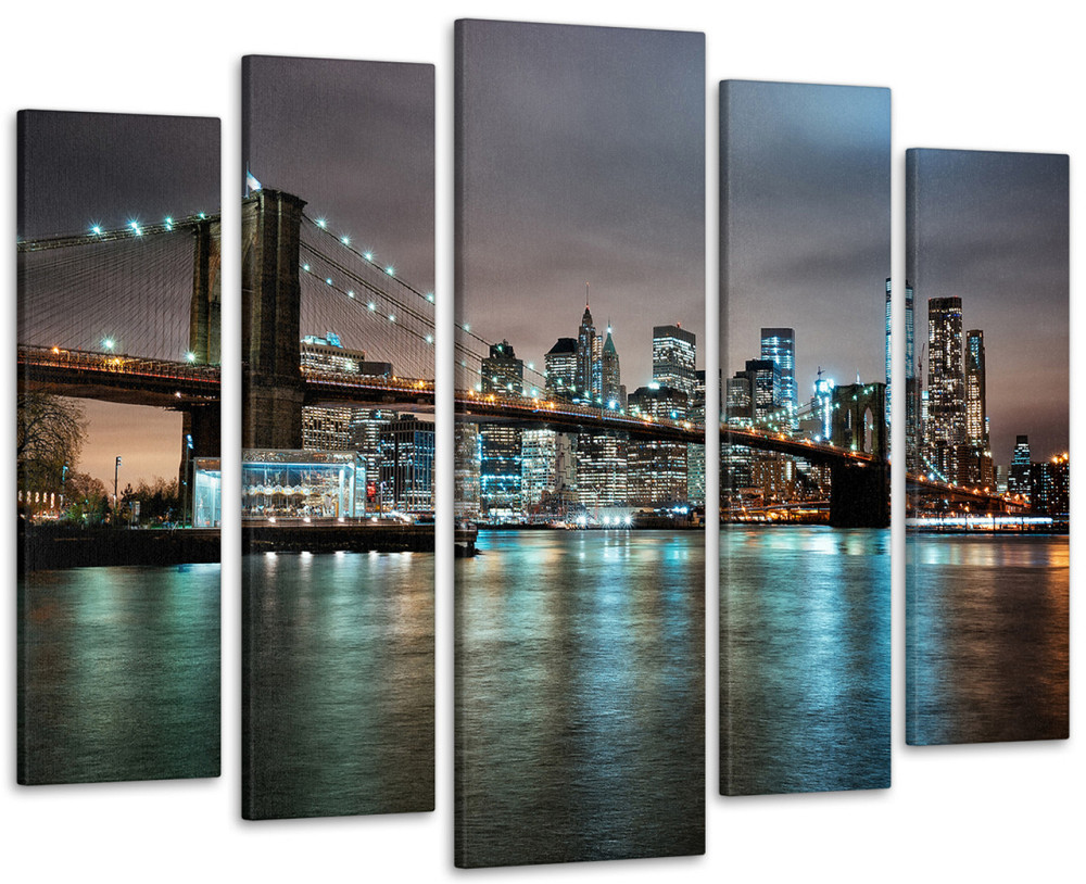 Модульна картина Нічне місто Art-51_5 Київ - фото 1