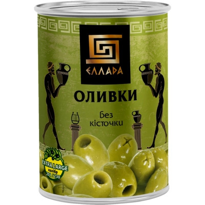 Овощная консервация Ellada Оливки без косточки 420 мл ж/б ключ (5202152520022) Винница - изображение 1