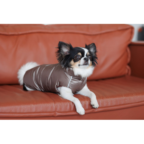 Жилет Pet Fashion Hardy для собак утепленный водонепроницаемый с отверстием для поводка бежевый размер XL Киев - изображение 4
