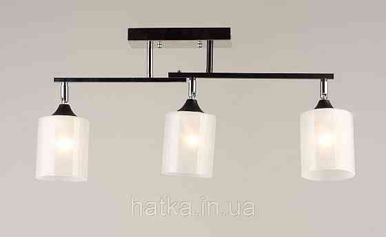 Люстра потолочная на 3 плафона VALESO K2321/3 черный+хром E27 Киев