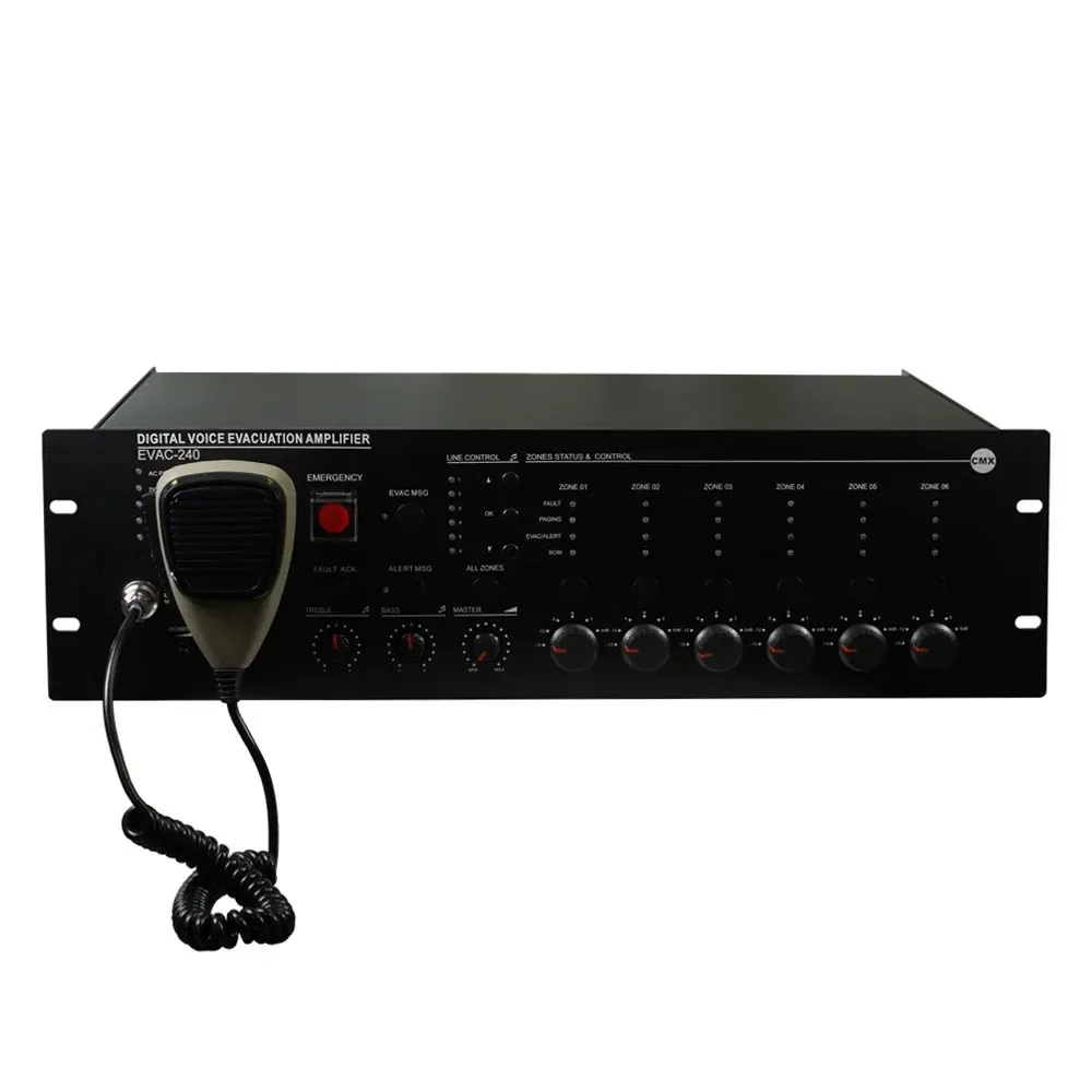Підсилювач-контролер CMX EVAC-240, 6 зон, 19