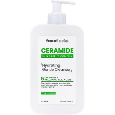 Гель для умывания Face Facts Ceramide Hydrating Gentle Cleanser С керамидами 200 мл (5031413929874) Винница - изображение 2